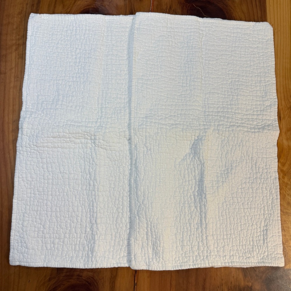 Restoration Hardware Pillow Sham LOT OF 2 Linen Quilted Rectangular King W4-30